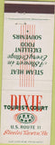 Matchbook Cover - Dixie Tourist Court Steeles Tavern VA