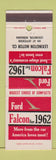 Matchbook Cover - 1962 Ford Falcon Lexington NE