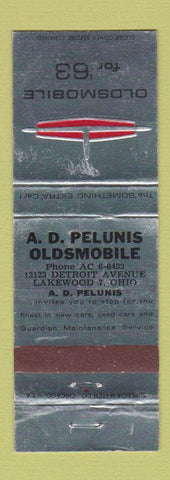 Matchbook Cover - 1963 Oldsmobile AD Pelunis Lakewood OH WEAR