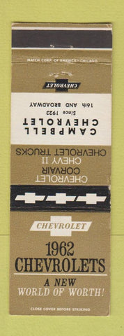 Matchbook Cover - 1962 Chevrolet Campbell WEAR