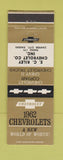 Matchbook Cover - 1962 Chevrolet EC Riley Cawker City KS low phone #