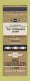 Matchbook Cover - 1962 Chevrolet Heydt Boyertown PA