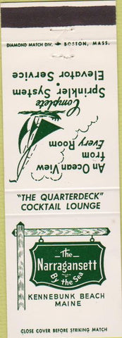 Matchbook Cover - Narragansett Kennebunk Beach ME