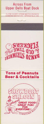 Matchbook Cover - Showboat Saloon Wisconsin Dells WI