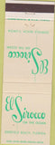 Matchbook Cover - El Sirocco on the Ocean Deerfield Beach FL