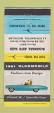 Matchbook Cover - 1961 Oldsmobile McNamara Eaton Rapids MI WEAR 30 Strike