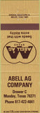 Matchbook Cover - Abell Ag Co Munday TX seeds