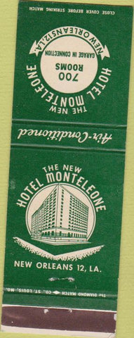 Matchbook Cover - Hotel Monteleone New Orleans LA