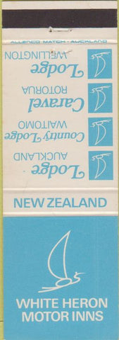 Matchbook Cover - White Heron Motor Inns New Zealand Auckland