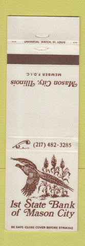 Matchbook Cover - 1st State Bank Mason City IL WEAR
