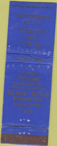 Matchbook Cover - Bruce Motel Morehead KY WEAR