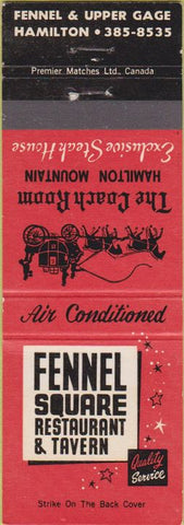 Matchbook Cover - Fennel Square Restaurant Hamilton ON