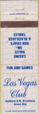 Matchbook Cover - Las Vegas Club Green Bay WI casnio wORN