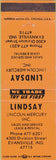 Matchbook Cover - Lindsay Lincoln Mercury Evansville IN