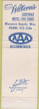 Matchbook Cover - Wilbern's Motel Wisconsin Rapids WI