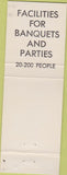 Matchbook Cover - Behnke's Restaurant Rock Springs WI