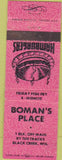 Matchbook Cover - Boman's Place Black Creek WI