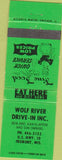 Matchbook Cover - Wolf River Drive In Fremont WI