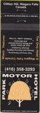Matchbook Cover - Park Motor Hotel Niagara Falls Canada