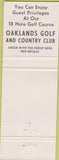 Matchbook Cover - Park Motor Hotel Niagara Falls Canada