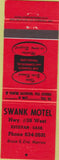 Matchbook Cover - Swank Motel Estevan SK