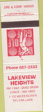 Matchbook Cover - Lakeview Heights Golf