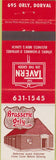 Matchbook Cover - Brasserie Orly  Dorval
