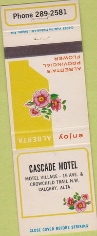 Matchbook Cover - Cascade Motel Calgary Alberta