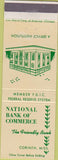 Matchbook Cover - National Bank Commerce Corinth MS