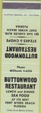 Matchbook Cover - Buttonwood Restaurant Fort Myers Beach fL