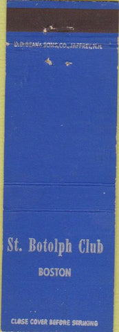Matchbook Cover - St Botolph Club Boston MA