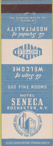 Matchbook Cover - Hotel Seneca Rochester NY