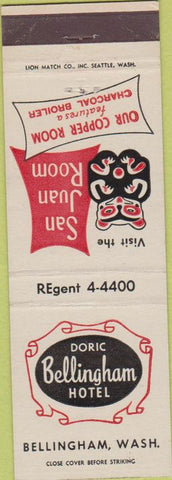 Matchbook Cover - Dbellingham Hotel WA