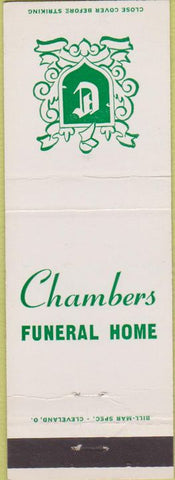 Matchbook Cover - Chambers Funeral Home Cleveland OH