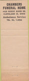 Matchbook Cover - Chambers Funeral Home Cleveland OH