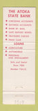 Matchbook Cover - Atoka State Bank OK