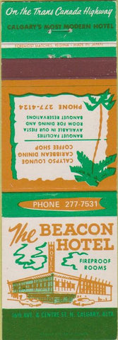 Matchbook Cover - Beacon Hotel Calgary Alberta