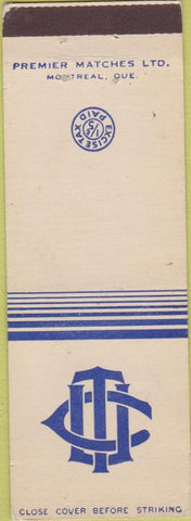 Matchbook Cover - Club Canada Montreal? Strike Rite