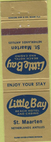 Matchbook Cover - Little Bay Hotel Casino ST Haarten Antilles