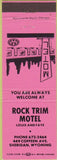 Matchbook Cover - Rocky Trim Motel Sheridan WY