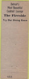 Matchbook Cover - The Belcrest Hotel Detroit MI