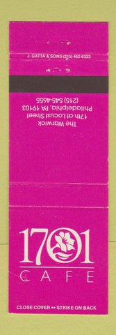 Matchbook Cover - 1701 Cafe Philadelphia PA