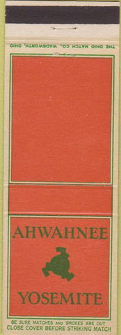 Matchbook Cover - Ahwahnee Yosemite CA national park