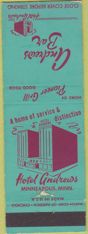 Matchbook Cover - Hotel Andrews Minneapolis MN