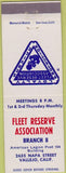 Matchbook Cover - Fleet Reserve Association Vallejo CA