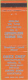 Matchbook Cover - Chez Chef Hillside IL