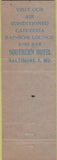 Matchbook Cover - Southern Hotel Baltimore MD