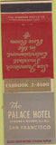 Matchbook Cover - Palace Hotel San Francisco CA