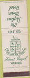Matchbook Cover - Skyline Motor Hotel Front Royal VA