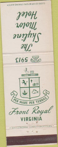 Matchbook Cover - Skyline Motor Hotel Front Royal VA
